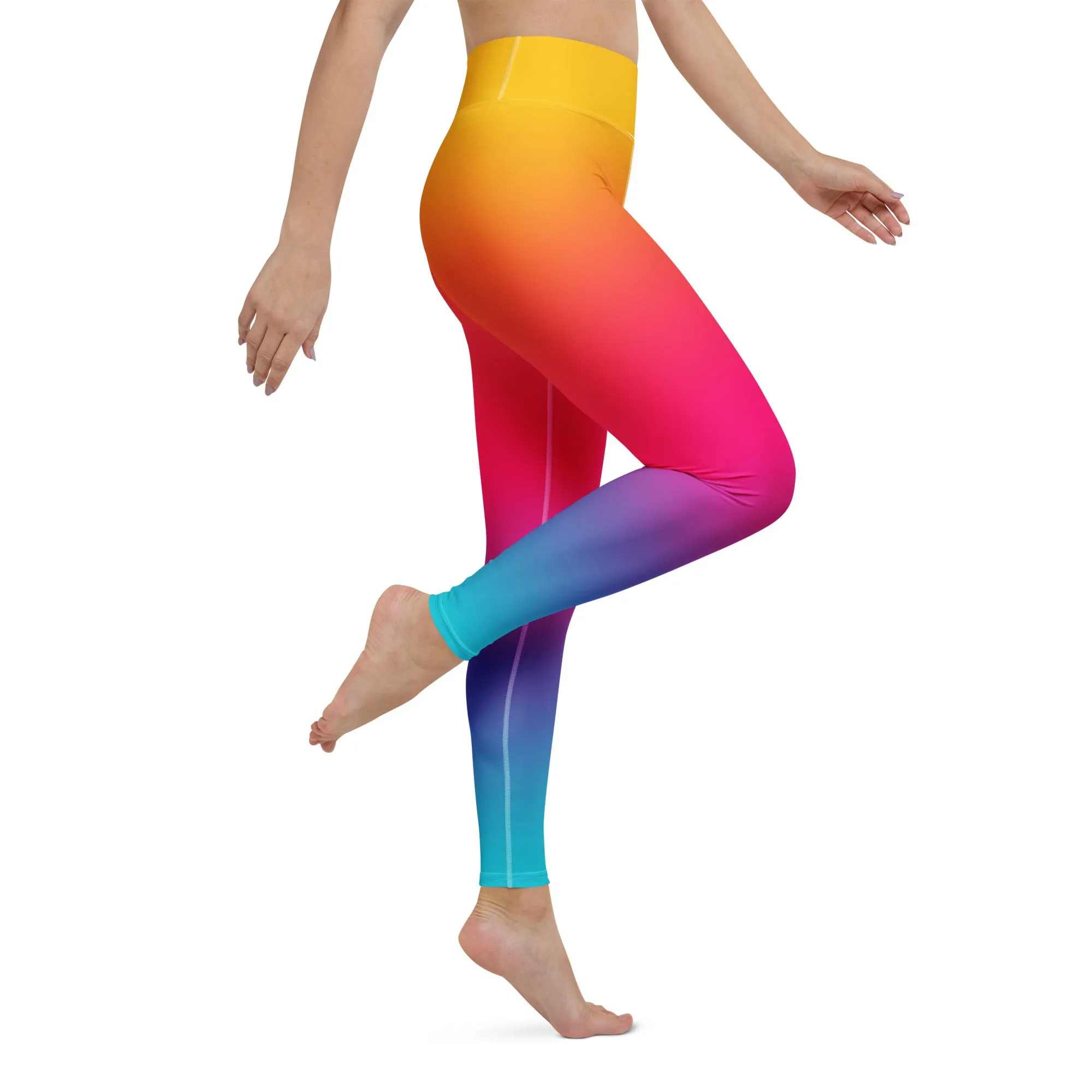 Sunset Sorbet Ombre Yoga Leggings