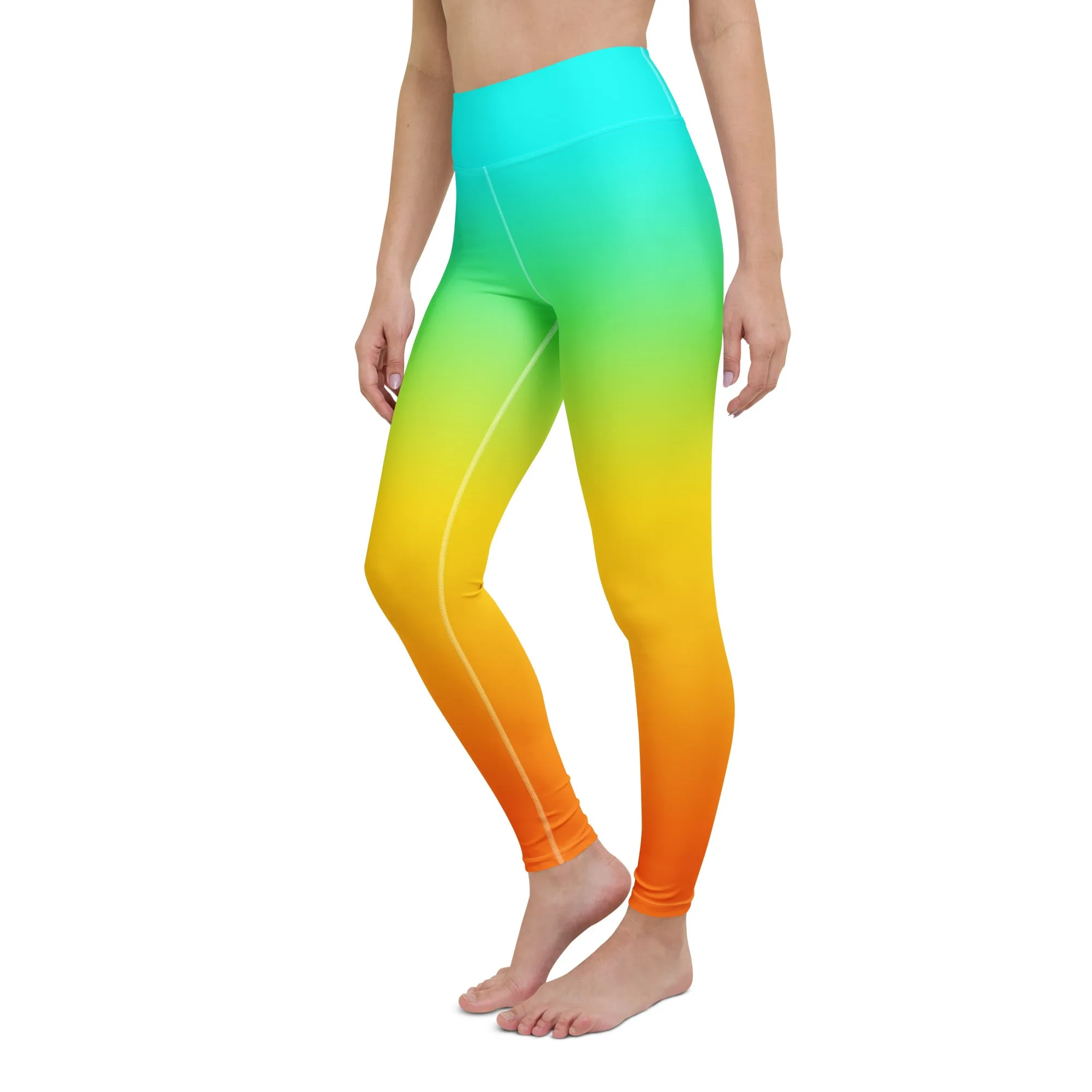 Sunset Sorbet Ombre Yoga Leggings