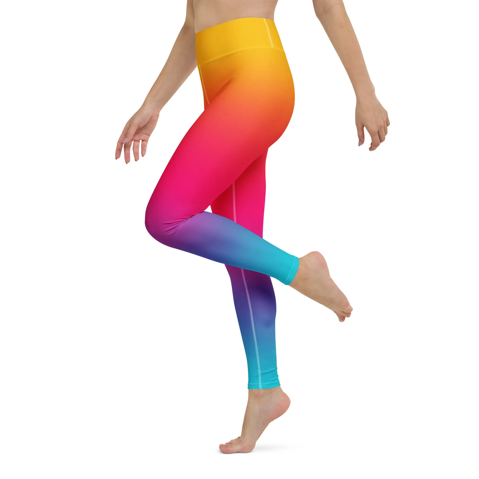 Sunset Sorbet Ombre Yoga Leggings