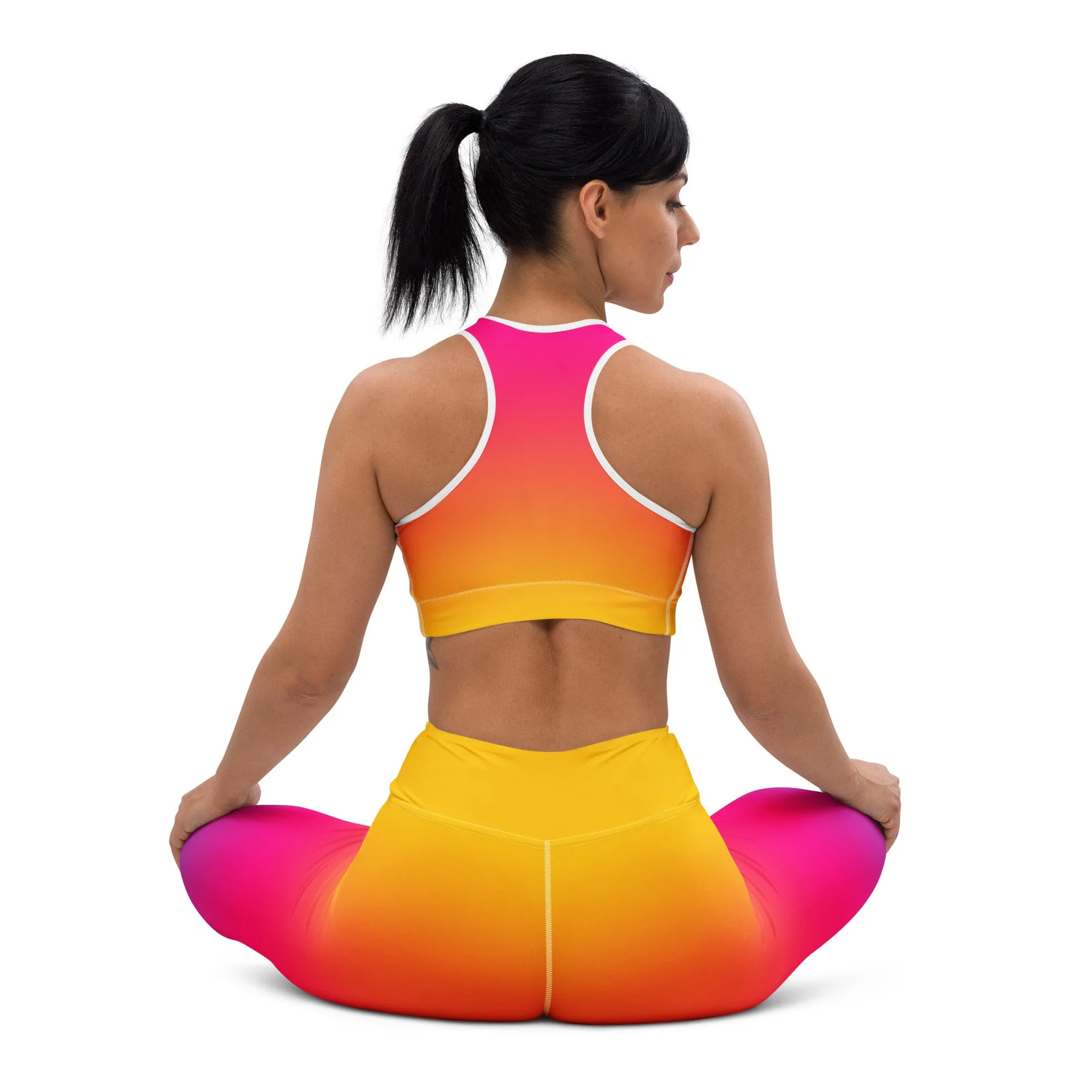 Sunset Sorbet Ombre Yoga Leggings