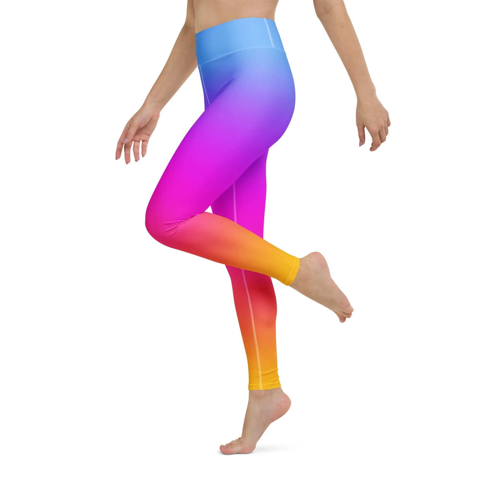 Sunset Sorbet Ombre Yoga Leggings
