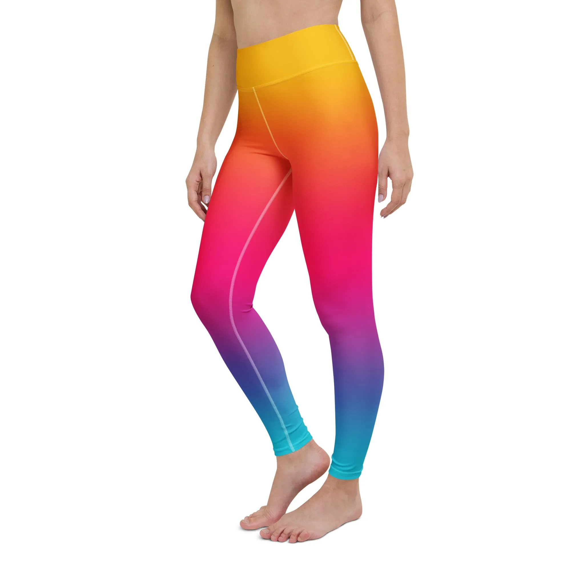 Sunset Sorbet Ombre Yoga Leggings