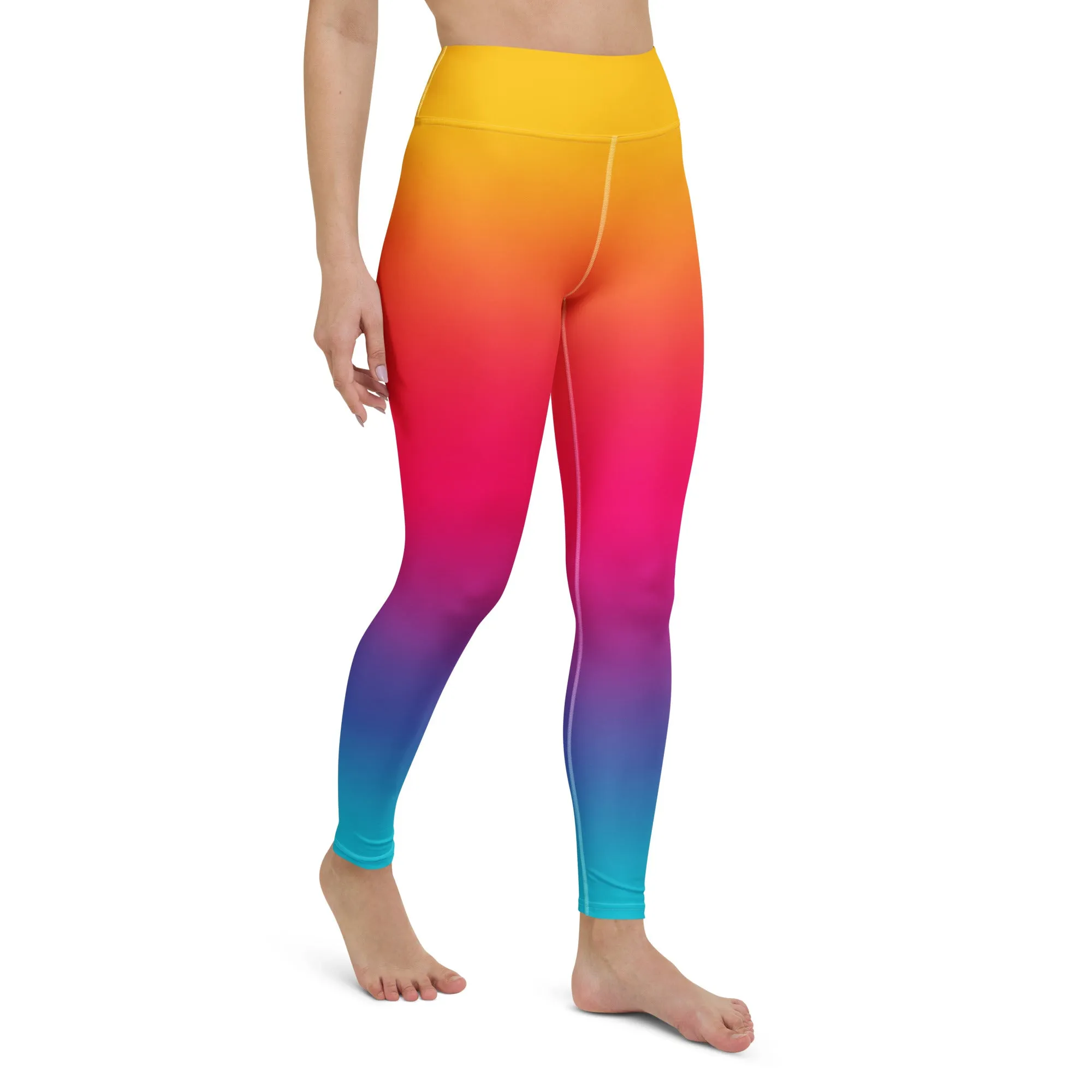 Sunset Sorbet Ombre Yoga Leggings