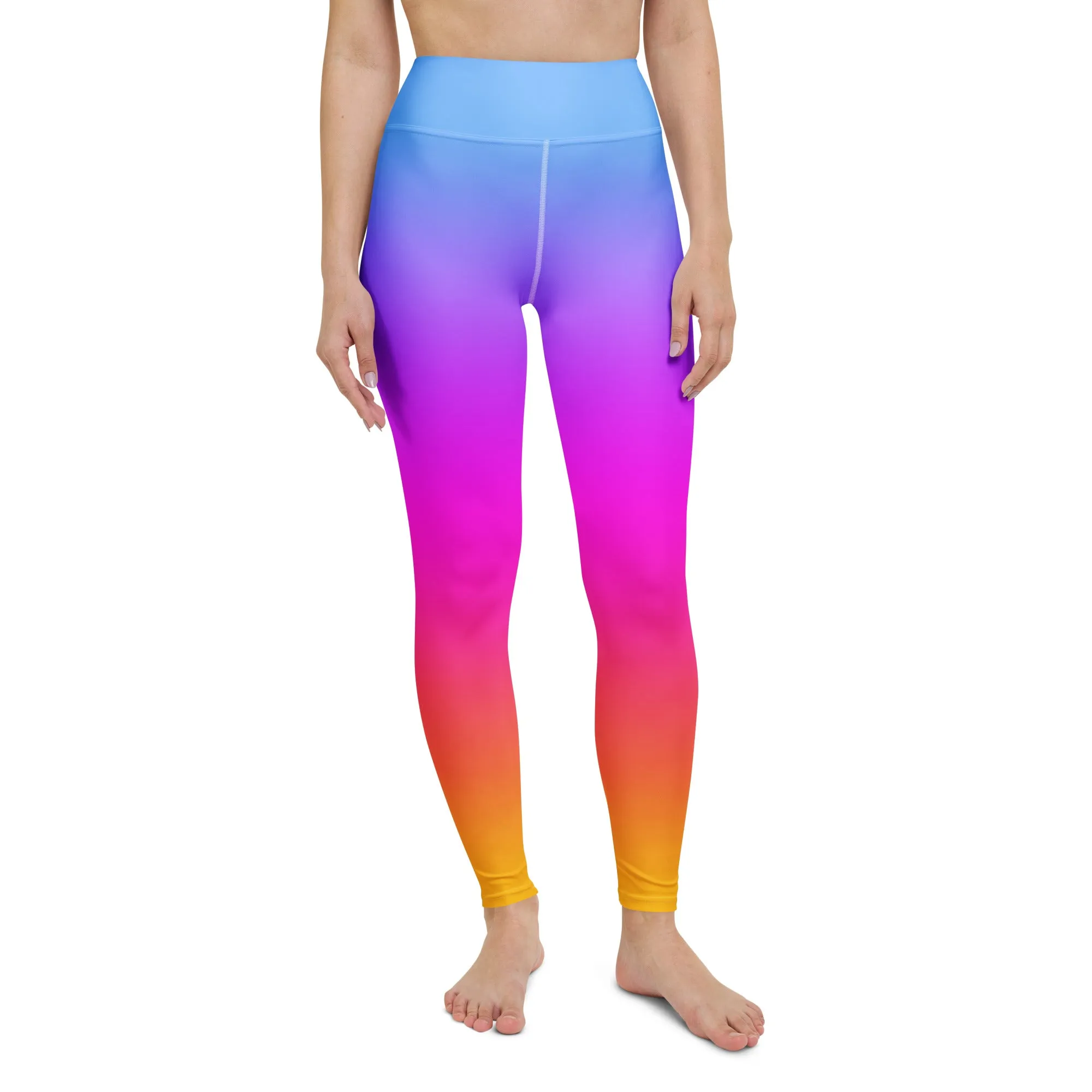 Sunset Sorbet Ombre Yoga Leggings