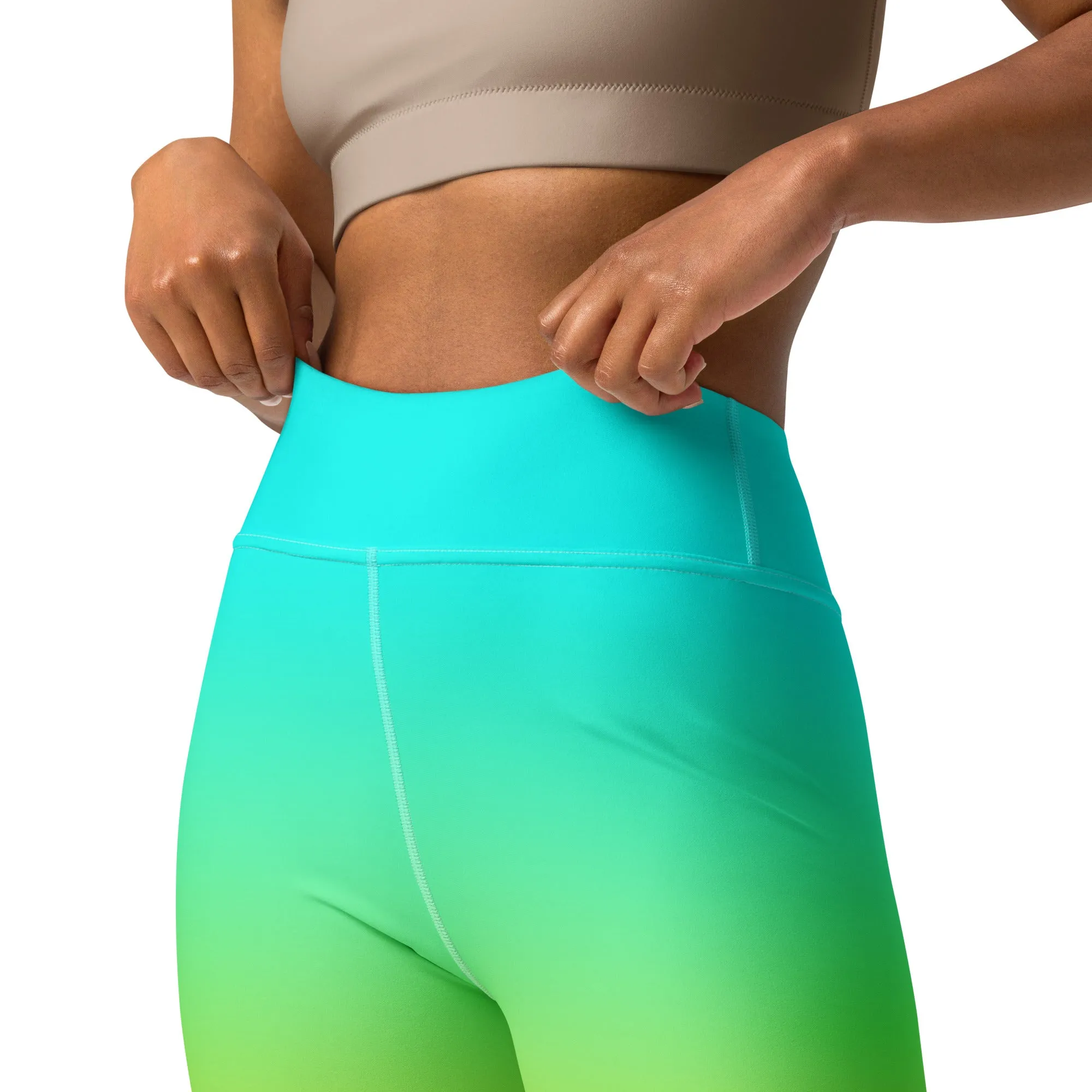 Sunset Sorbet Ombre Yoga Leggings