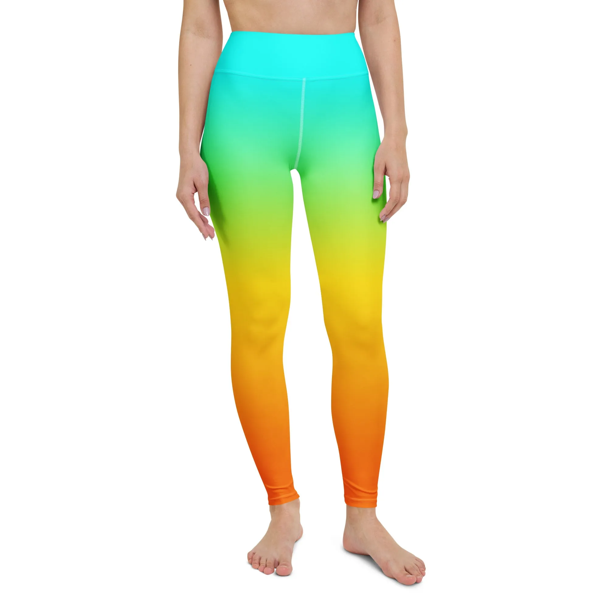 Sunset Sorbet Ombre Yoga Leggings