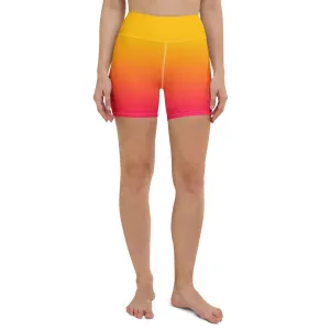 Sunset Sorbet Ombre Yoga Shorts