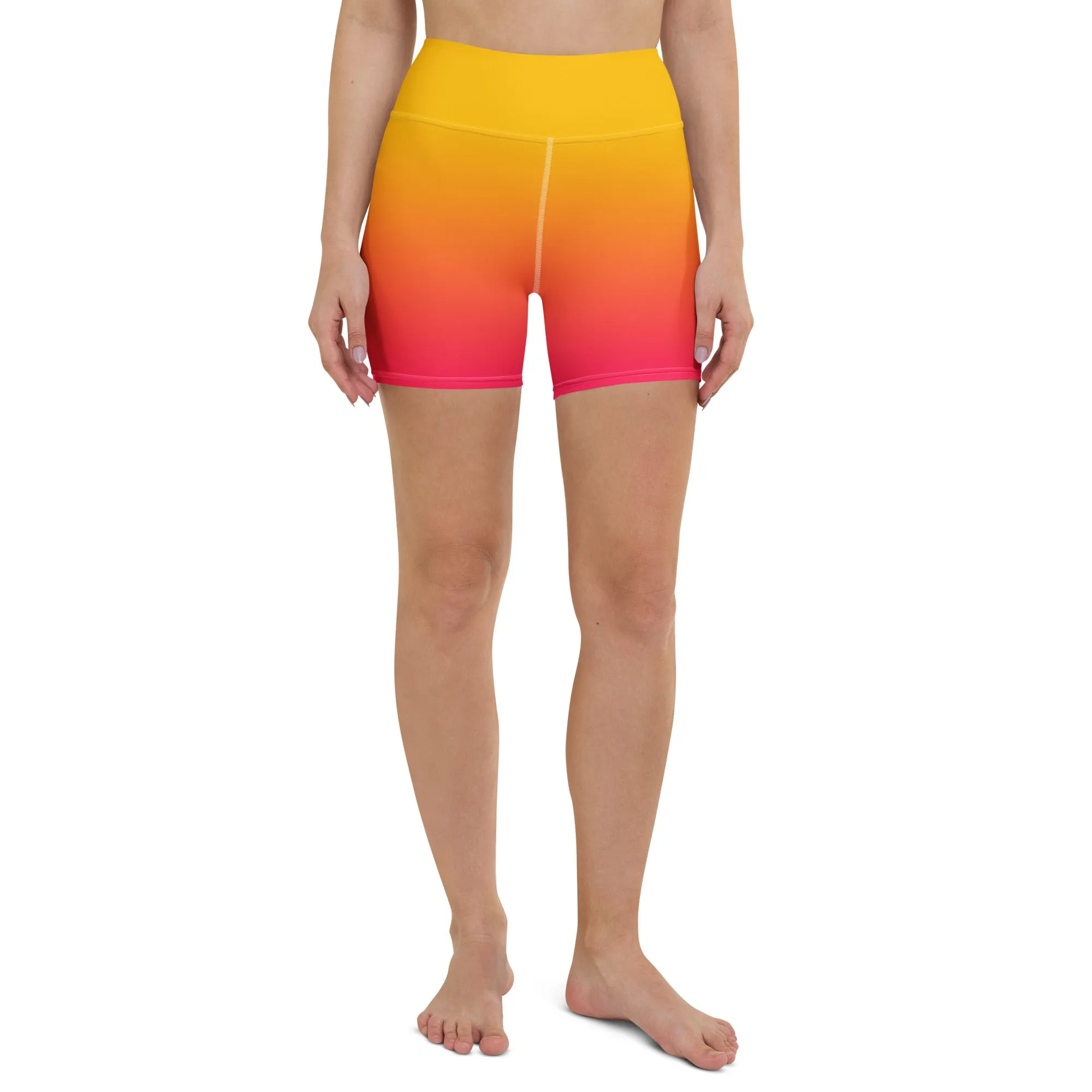 Sunset Sorbet Ombre Yoga Shorts