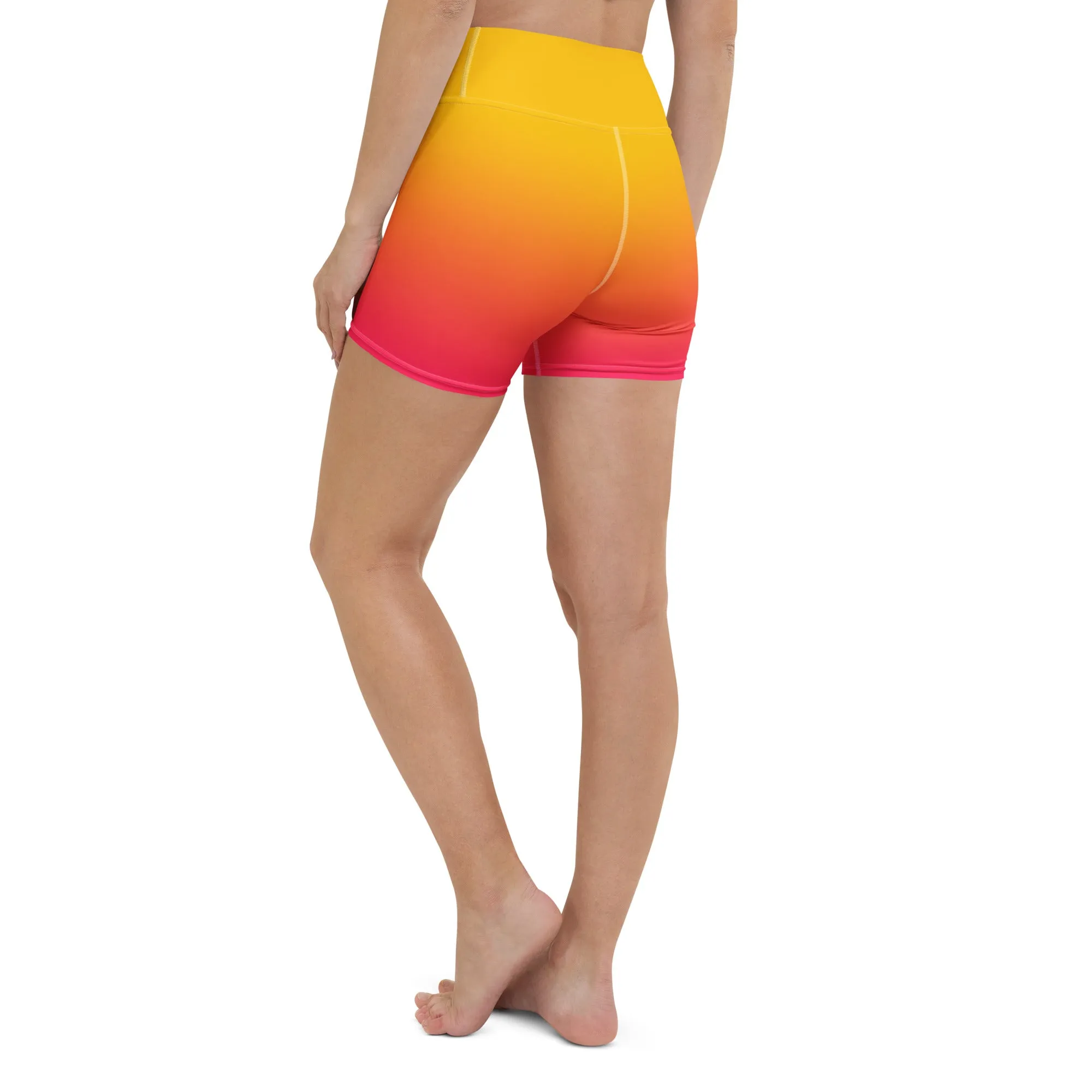 Sunset Sorbet Ombre Yoga Shorts
