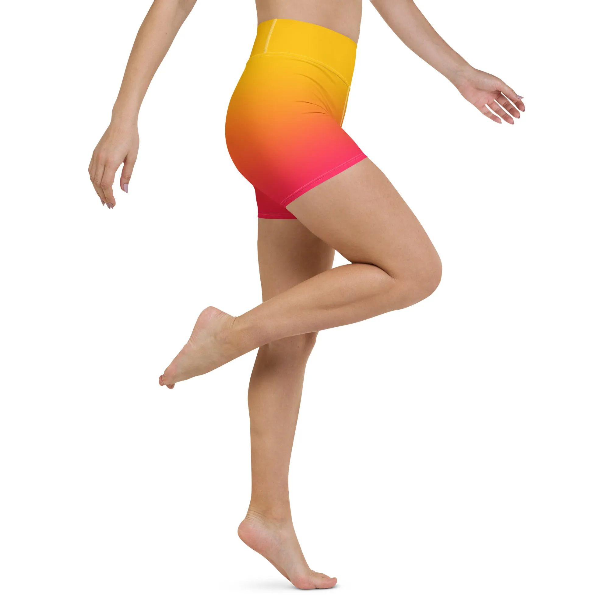 Sunset Sorbet Ombre Yoga Shorts
