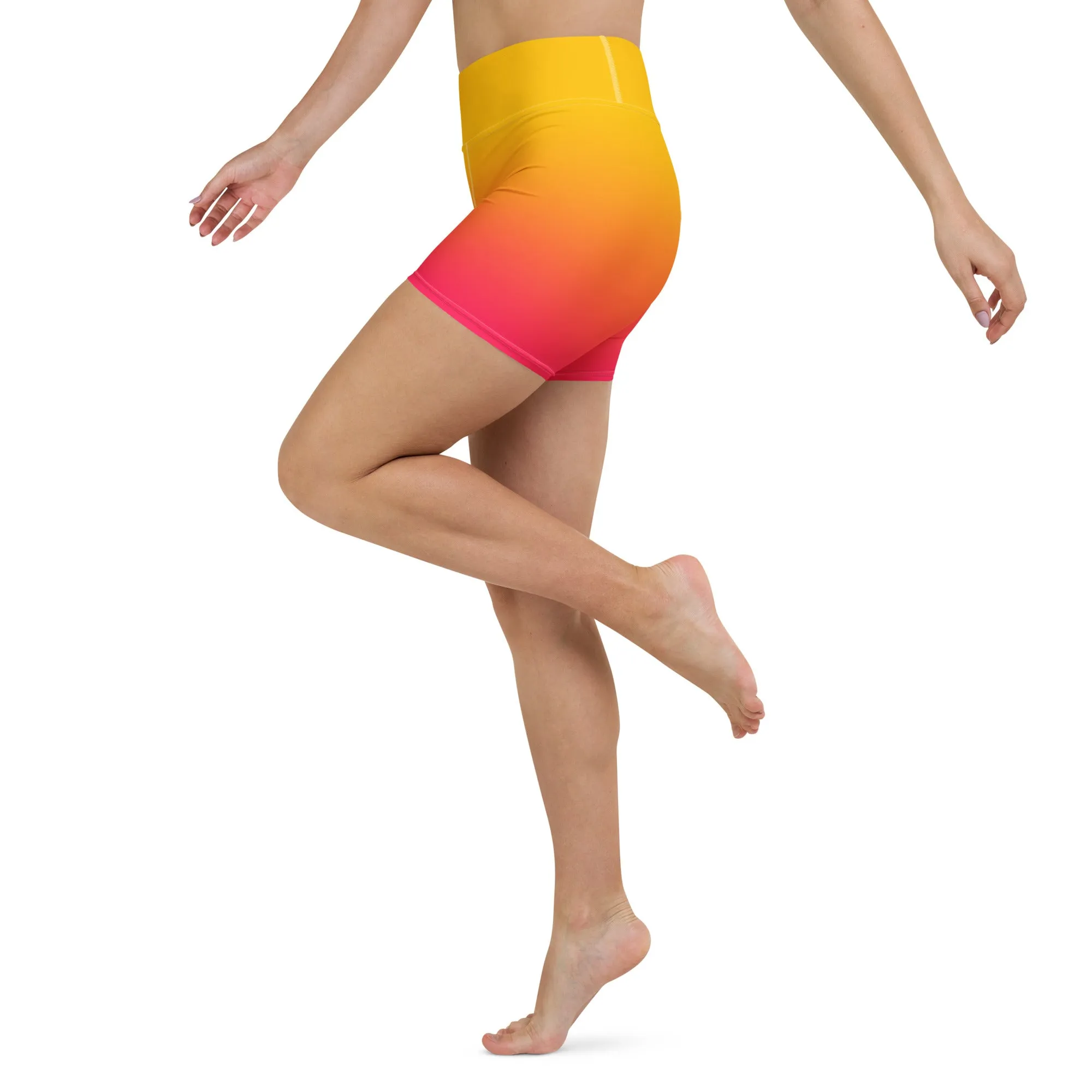 Sunset Sorbet Ombre Yoga Shorts