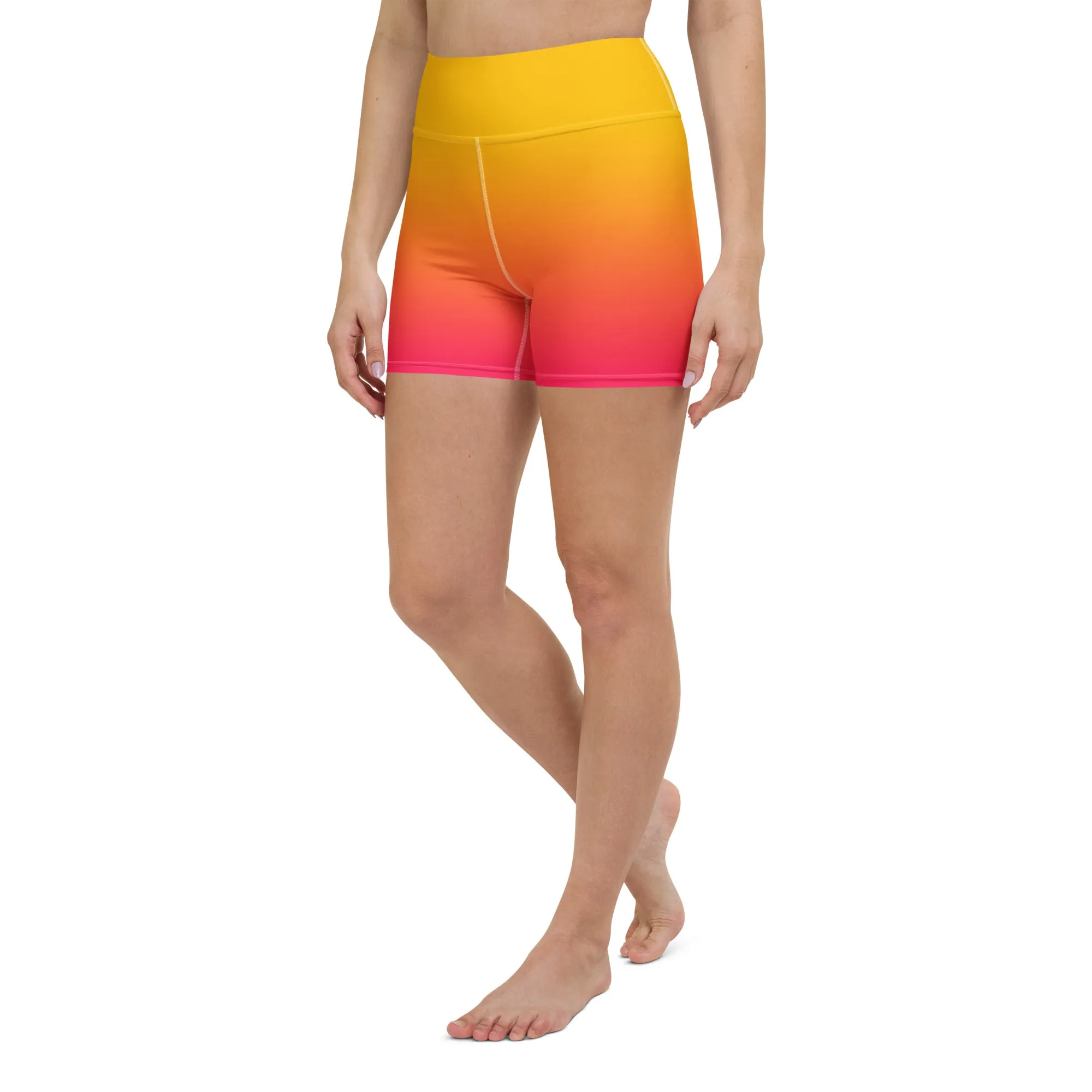 Sunset Sorbet Ombre Yoga Shorts
