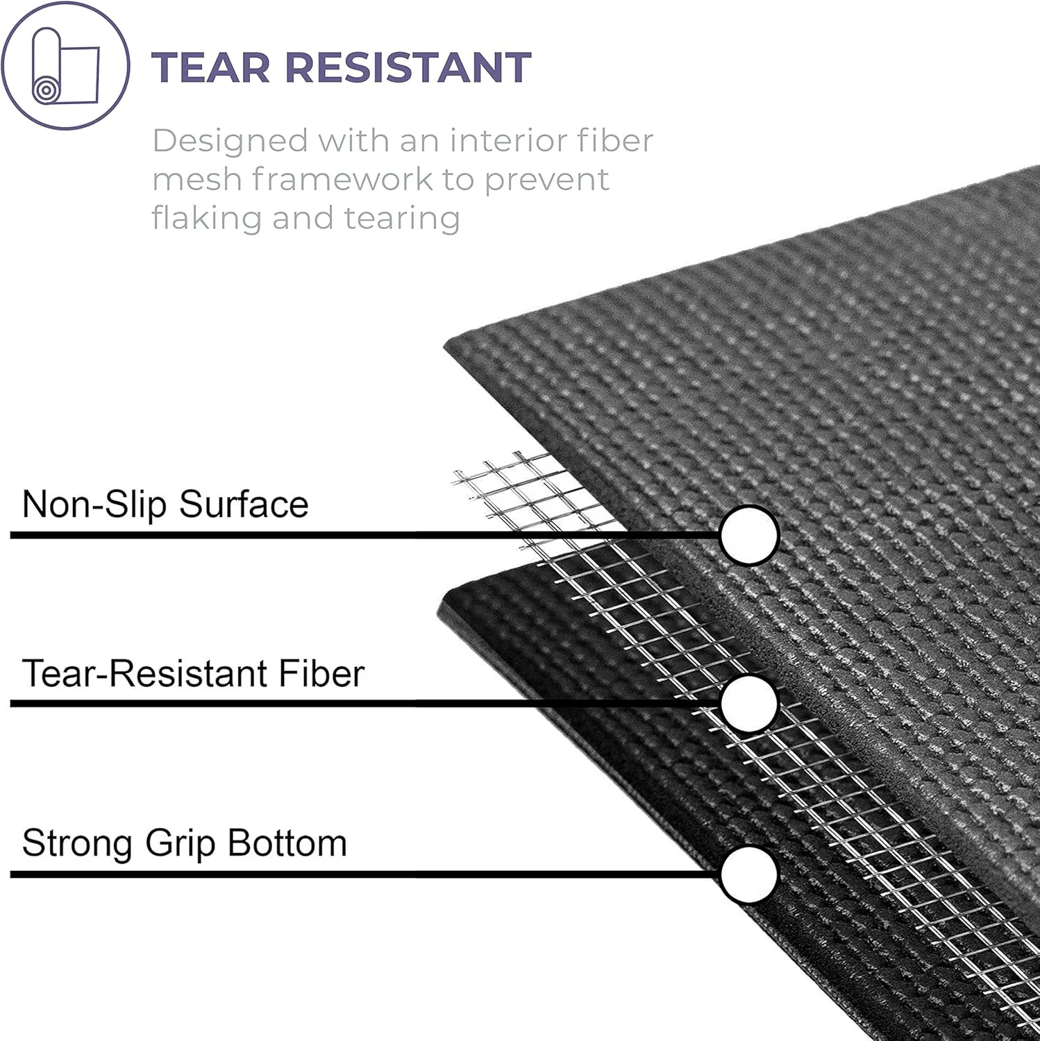 Sunshine Yoga Big Economy Yoga Mat Roll, 24in x 100ft / 50ft Exercise Mat, 5mm Thick Non-Slip Gym Mat for Home Workout and Fitness, Anti-Tear, Cut up to 17/8 Regular Yoga Mats