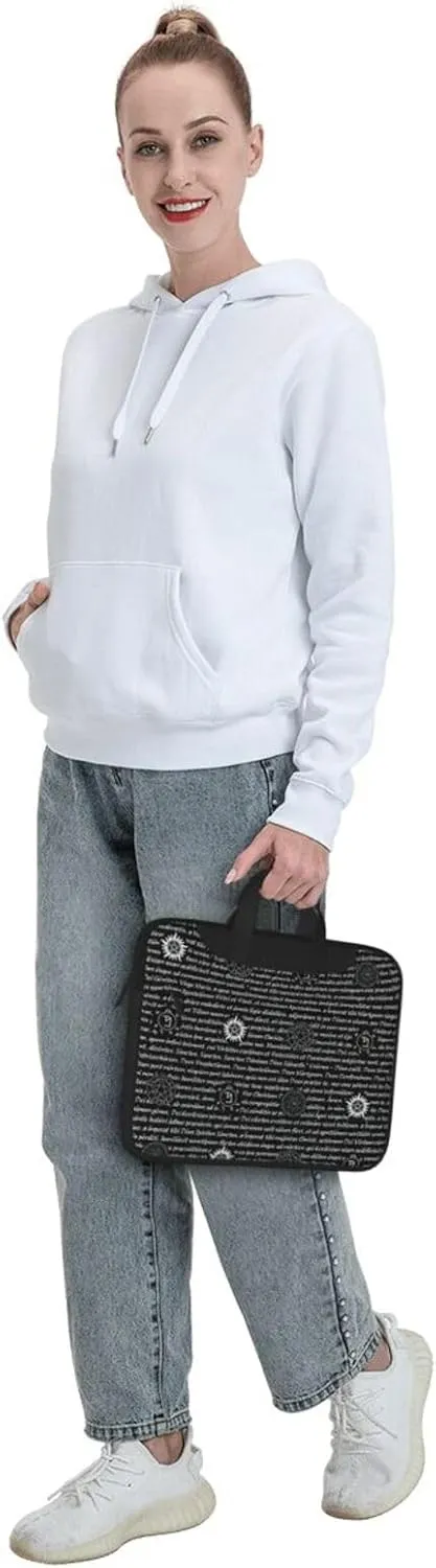 Supernatural Inspiration Print Laptop Bag,Can Use It Freely As A Shoulder Bag,Crossbody Bag,And Briefcase