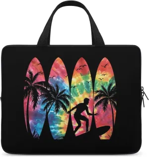 Surfboard Vintage Surfing Laptop Bag Laptop Case Computer Messenger Bag with Adjustable Shoulder Strap