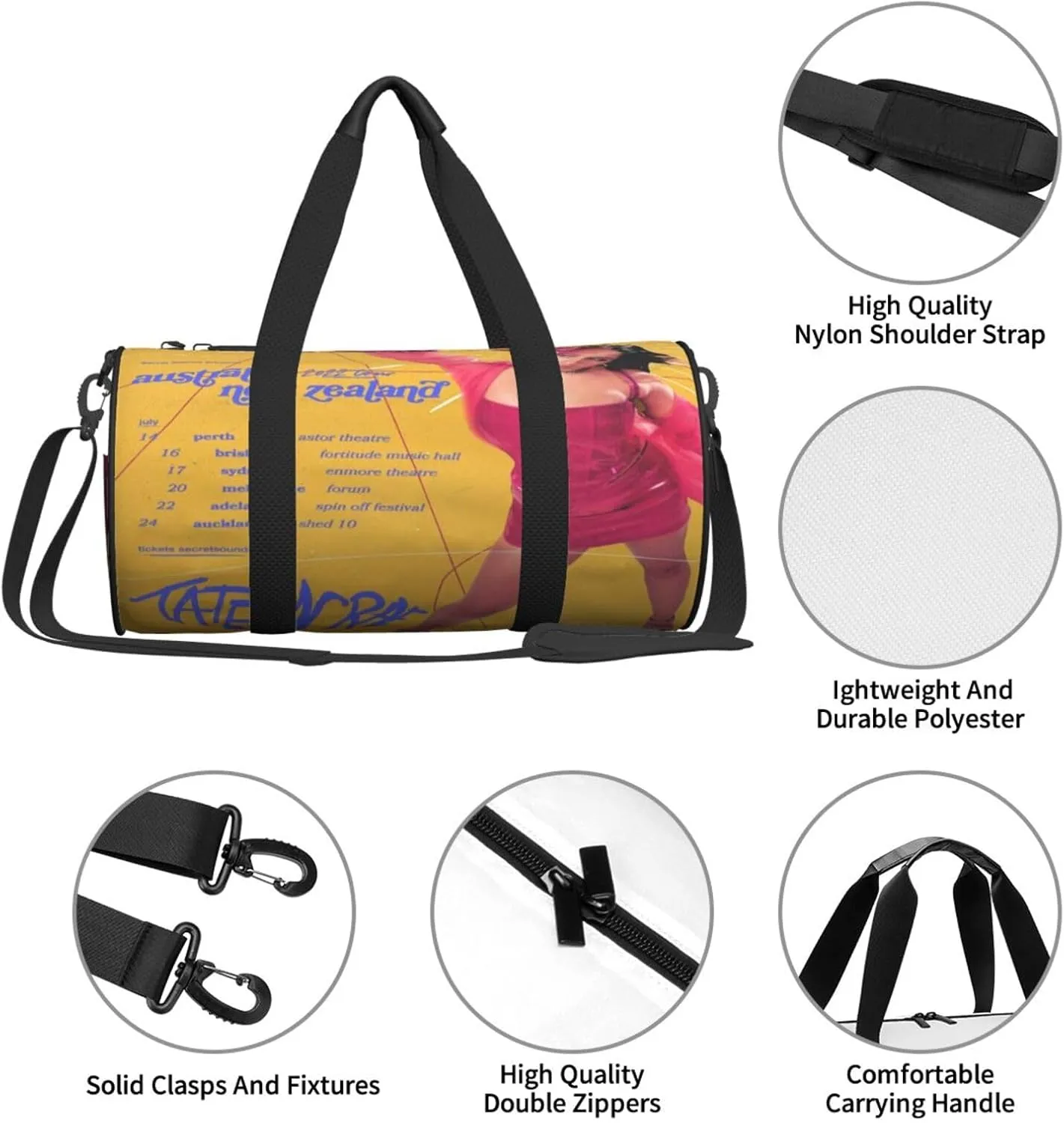 T-ate McRae Sport Duffel Bag,Travel Duffle Bag Sports Gym Bag,Tote Weekender Bag for Women Men Business Trip