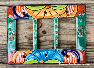 Talavera Pottery Triple Rocker Switch Plate T3RSP020