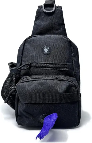 Talk to the Paw Dog Walking Bag - Dog Poop Bag Dispenser - Dog Treat Pouch - Dog Walking Accessories - Dog Hiking Gear