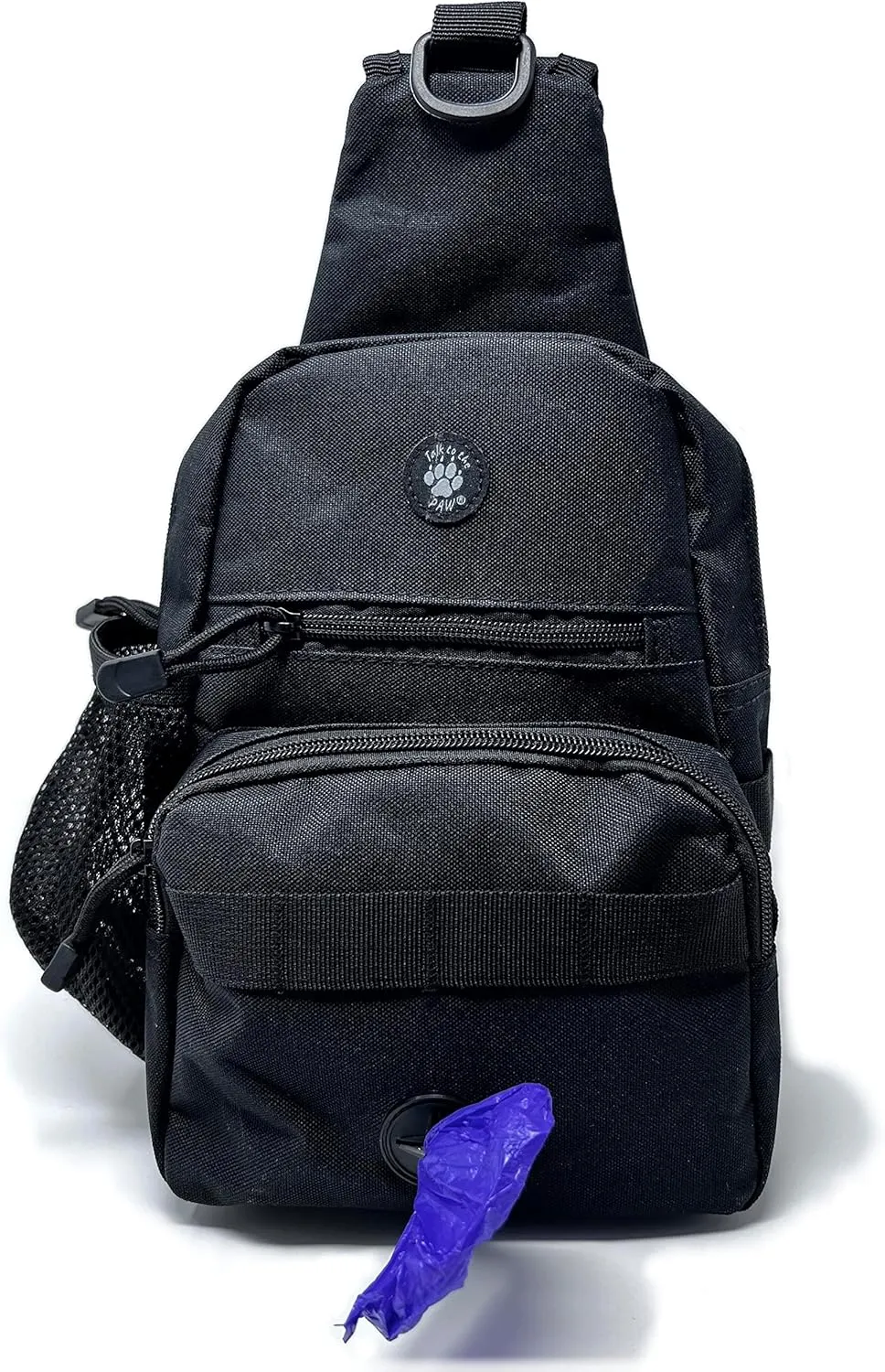 Talk to the Paw Dog Walking Bag - Dog Poop Bag Dispenser - Dog Treat Pouch - Dog Walking Accessories - Dog Hiking Gear