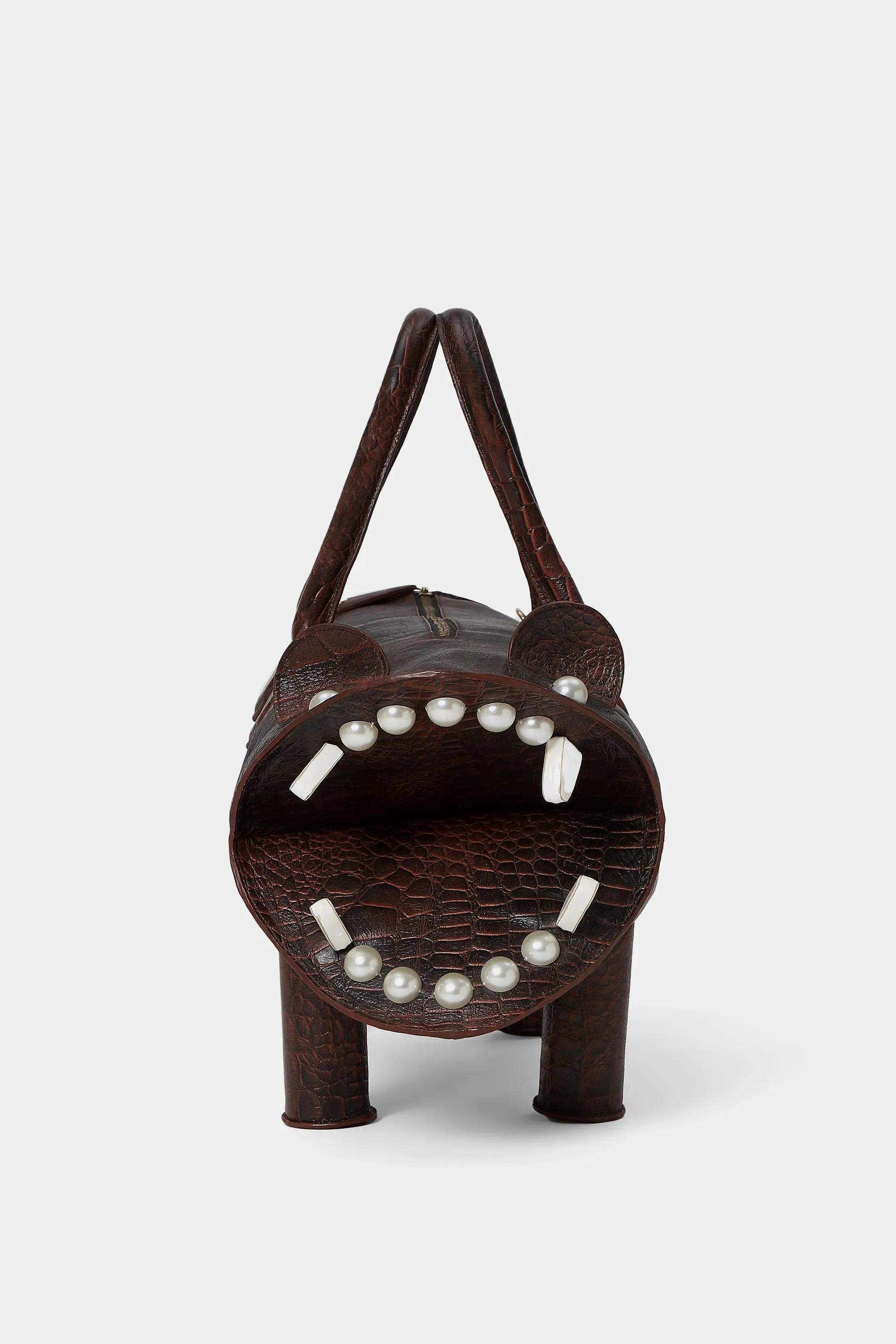 Tan Feline Duffle Bag