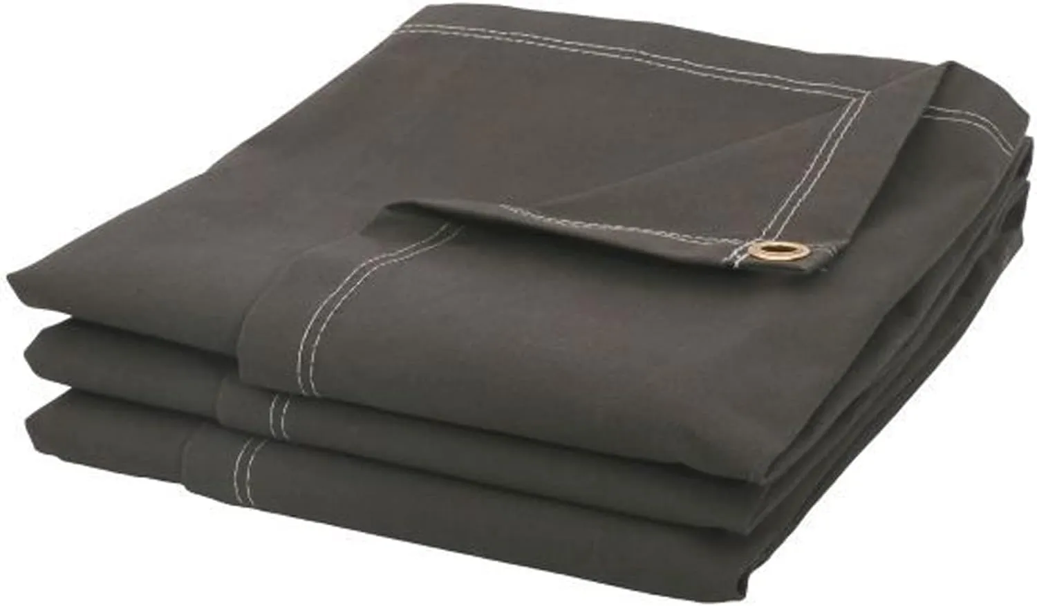 Tarps Now 6x8 ft Fire Retardant Canvas Tarp | 18 MIL Heavy Duty, Flame Retardant, Tear Resistance, Reinforced Edges, Brass Grommets | Ideal for Fire Prevention, Construction, Repairs | Olive Color