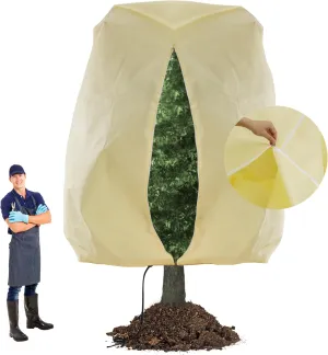 TCBWFY 120x100 Inch Huge Plant Covers Freeze Protection Frost Cloth for Outdoor Plants,2.82oz/yd² Thickened Winter Tree Covers with Zipper Drawstring,Frost Blanket from Wind,Pest and Animal