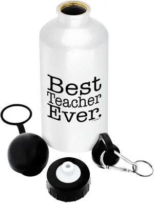 Teacher Gifts for Women Teacher Water Bottle Best Teacher Ever Best Teacher Gifts for Teachers Gift Aluminum Water Bottle with Cap & Sport Top Teacher