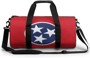 Tennessee State Flag Funny Gym Bag Travel Tote Bag Duffel Bag for Men Women Weekender Sports Vacation