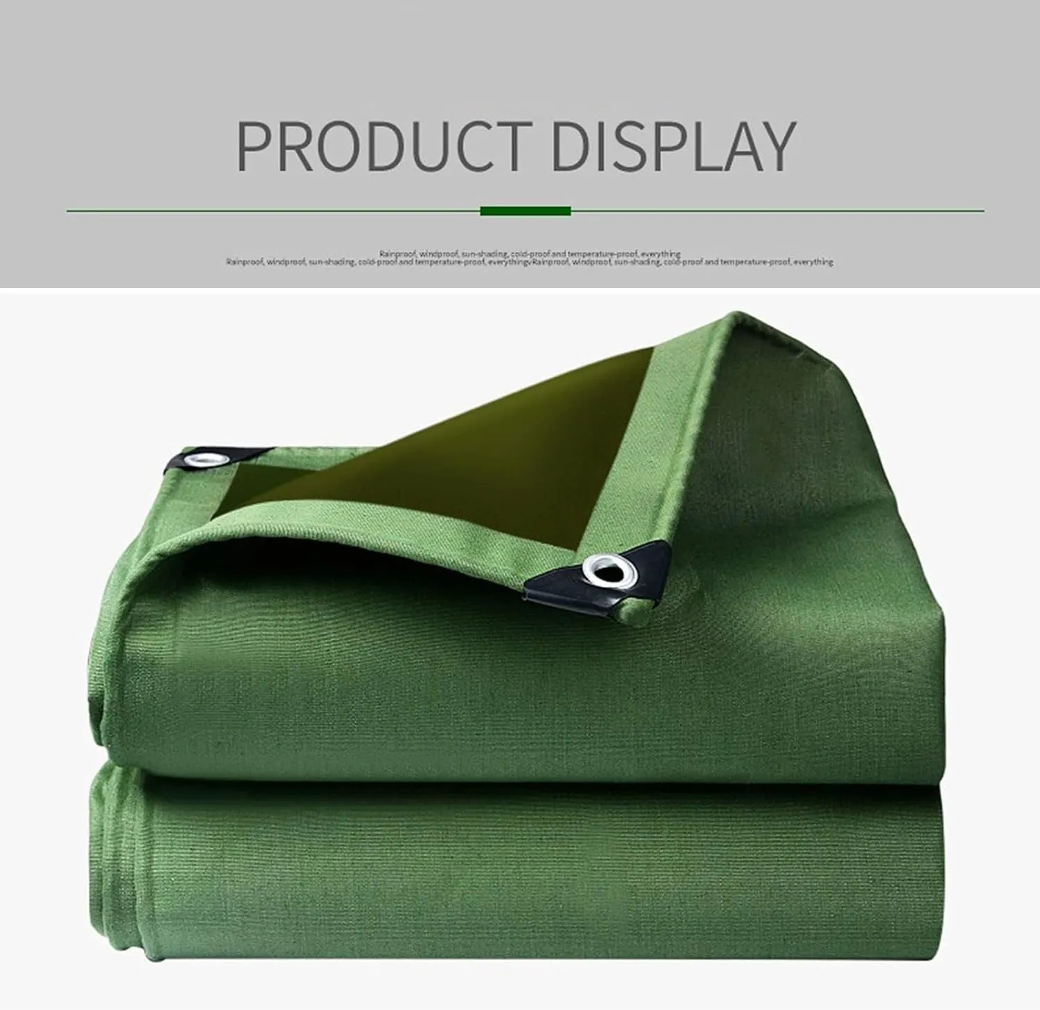 Tent Canvas Shade Cloth Tarpaulin Waterproof Heavy Duty Thicken Tarps Rainproof Cloth with Grommets, 19.6X26.2ft/6X8m