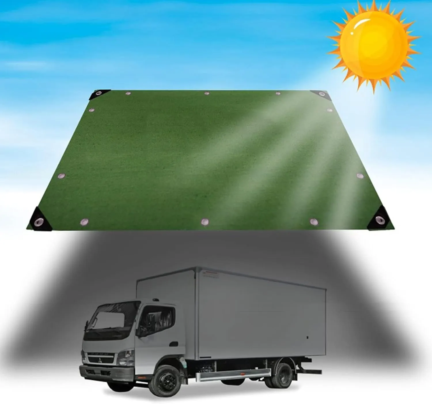 Tent Canvas Shade Cloth Tarpaulin Waterproof Heavy Duty Thicken Tarps Rainproof Cloth with Grommets, 19.6X26.2ft/6X8m
