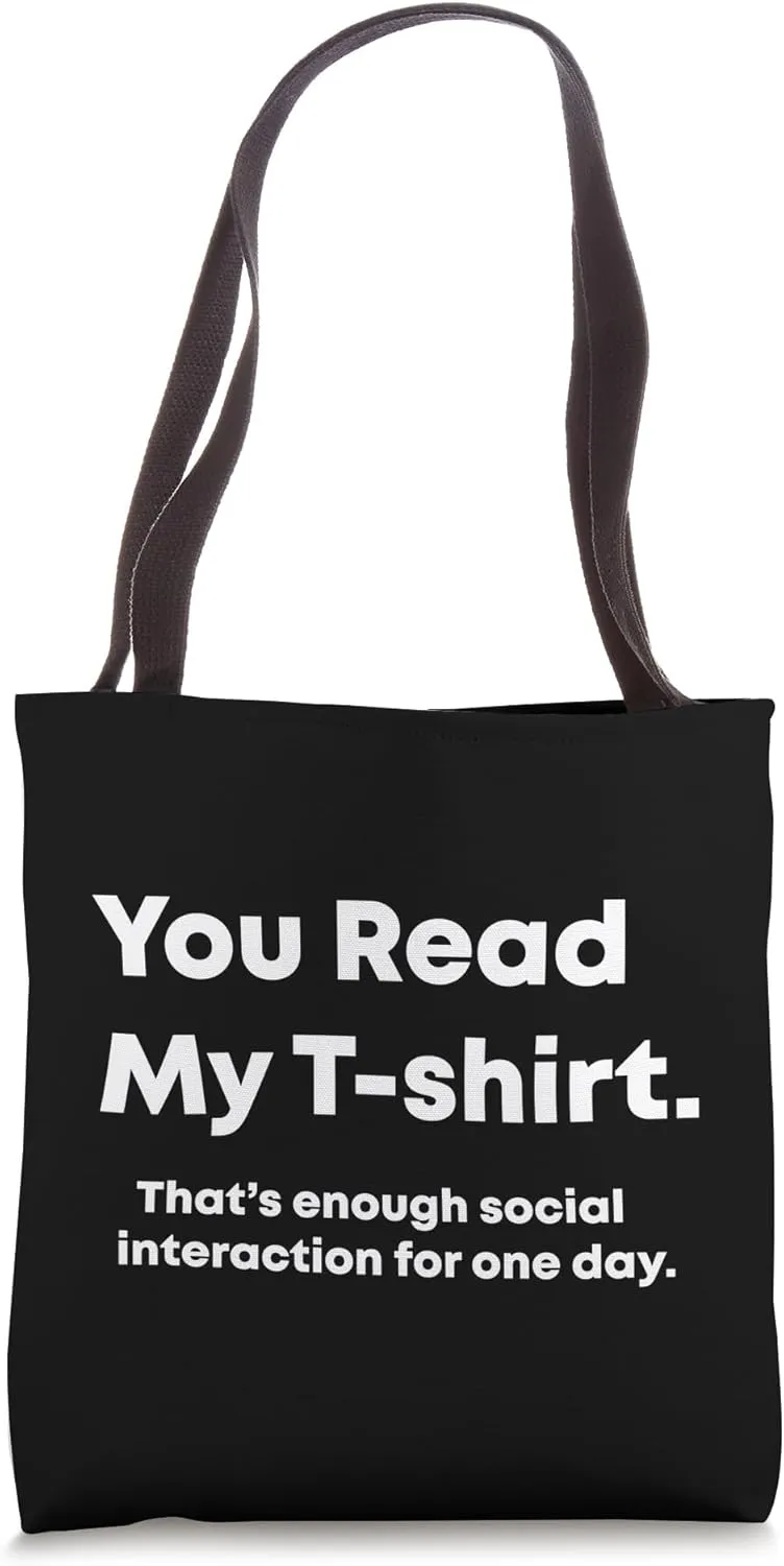 That's Enough Social Interaction Cool Trick or Treat Costume Tote Bag