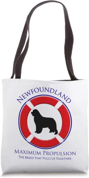 The Newfoundland Dog: Maximum Propulsion Tote Bag