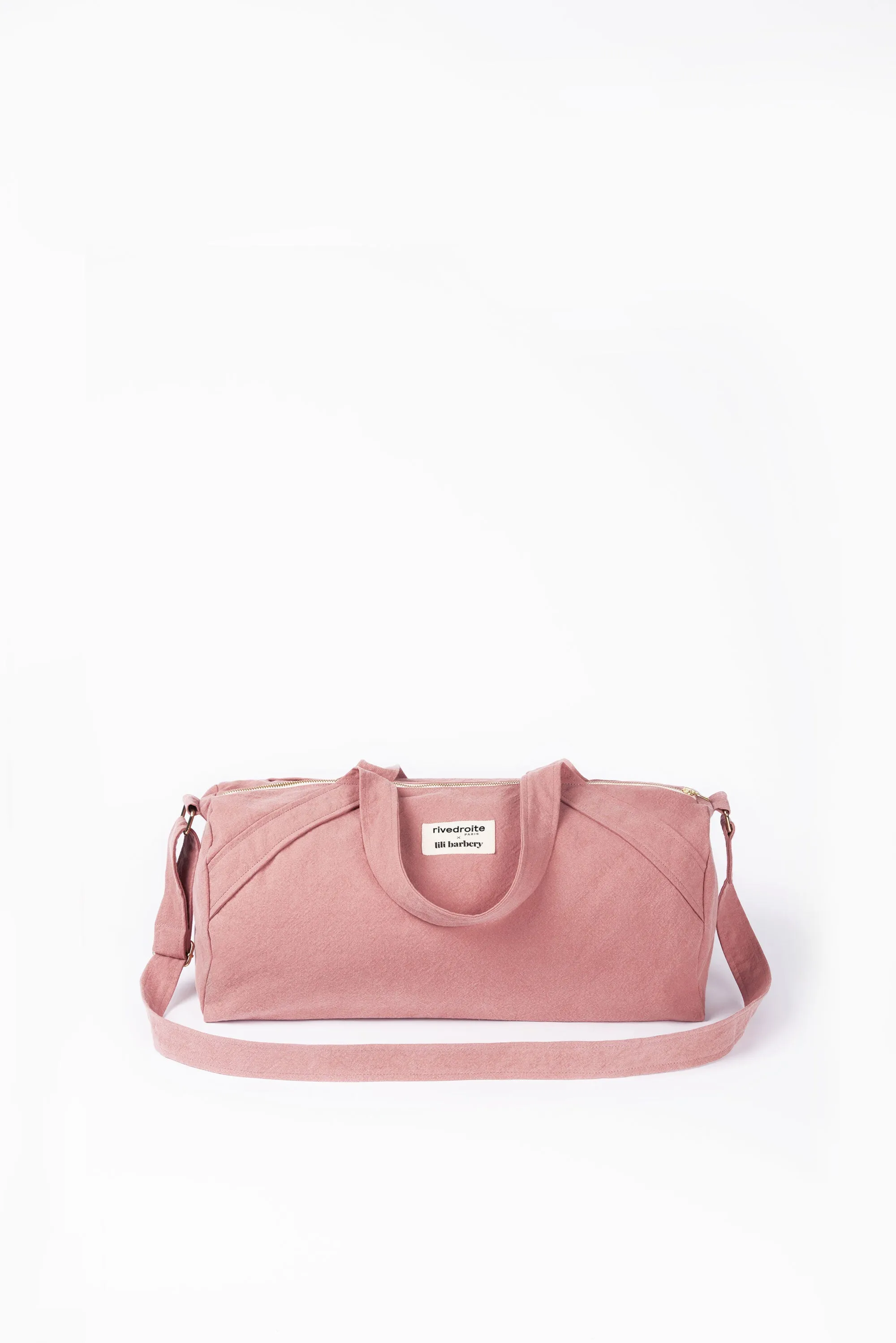 The small yoga bag in collaboration with Lili Barbery - Recycled cotton Bois de Rose
