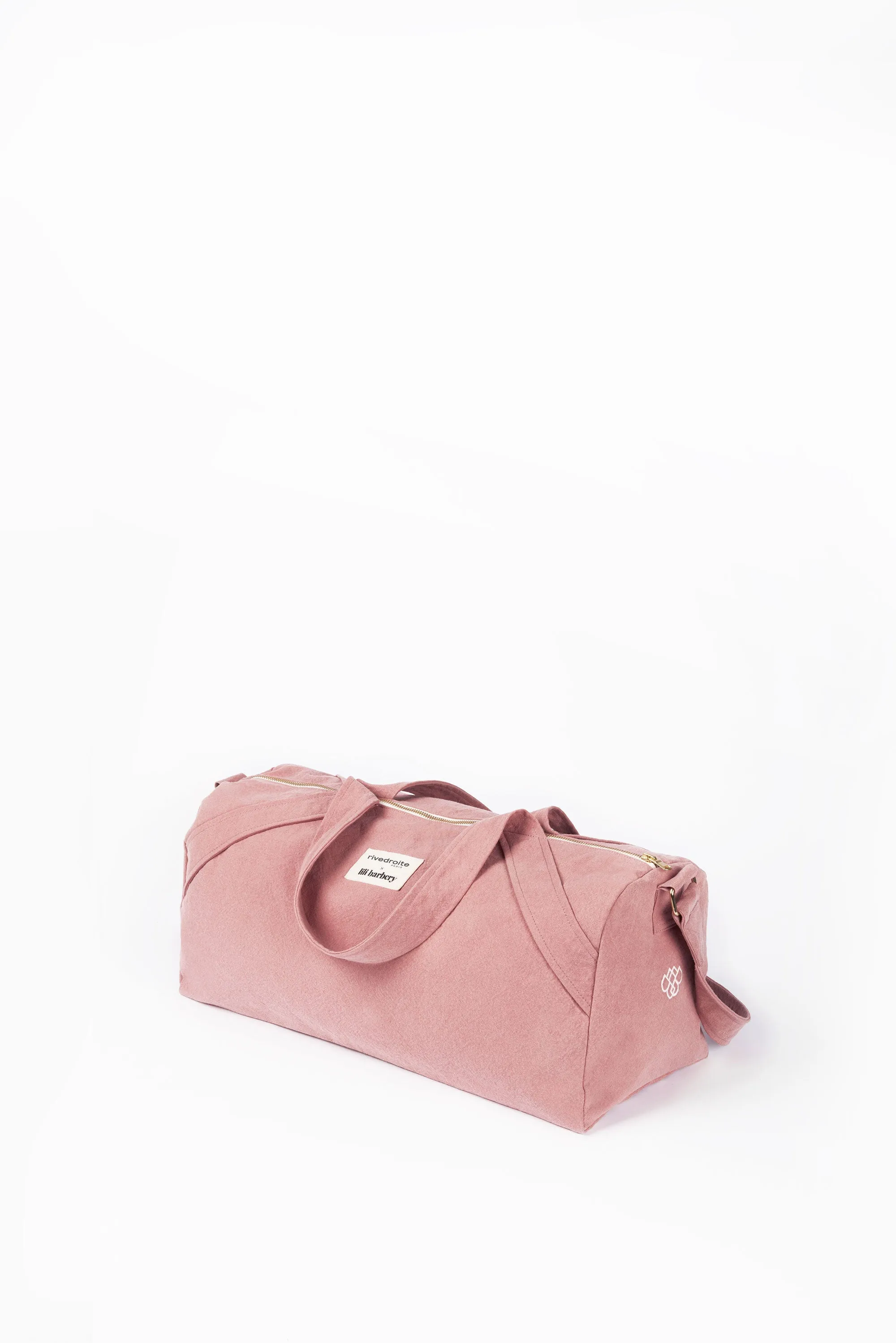 The small yoga bag in collaboration with Lili Barbery - Recycled cotton Bois de Rose