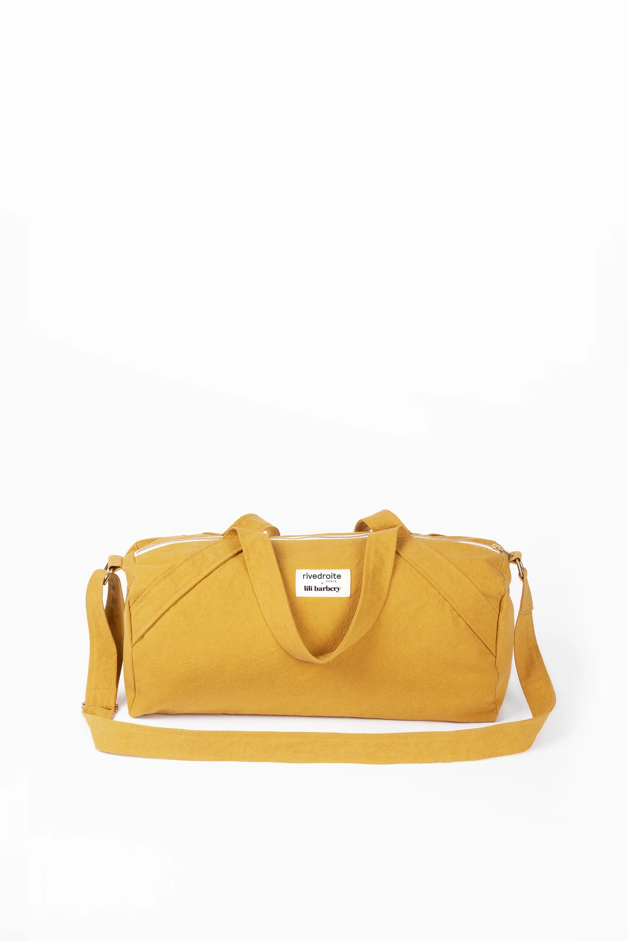 The small yoga bag in collaboration with Lili Barbery - Recycled cotton Yellow Amber