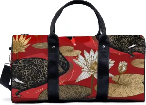 The Swan Is In The Pond Sport Gym Bag Travel Yoga Camping Large Shoulder Duffle Bags Lightweight canvas Tote Bag Holdall for Men and Women