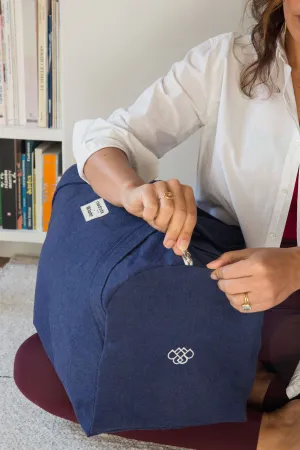 The yoga bag in collaboration with Lili Barbery - Recycled cotton Midnight Blue