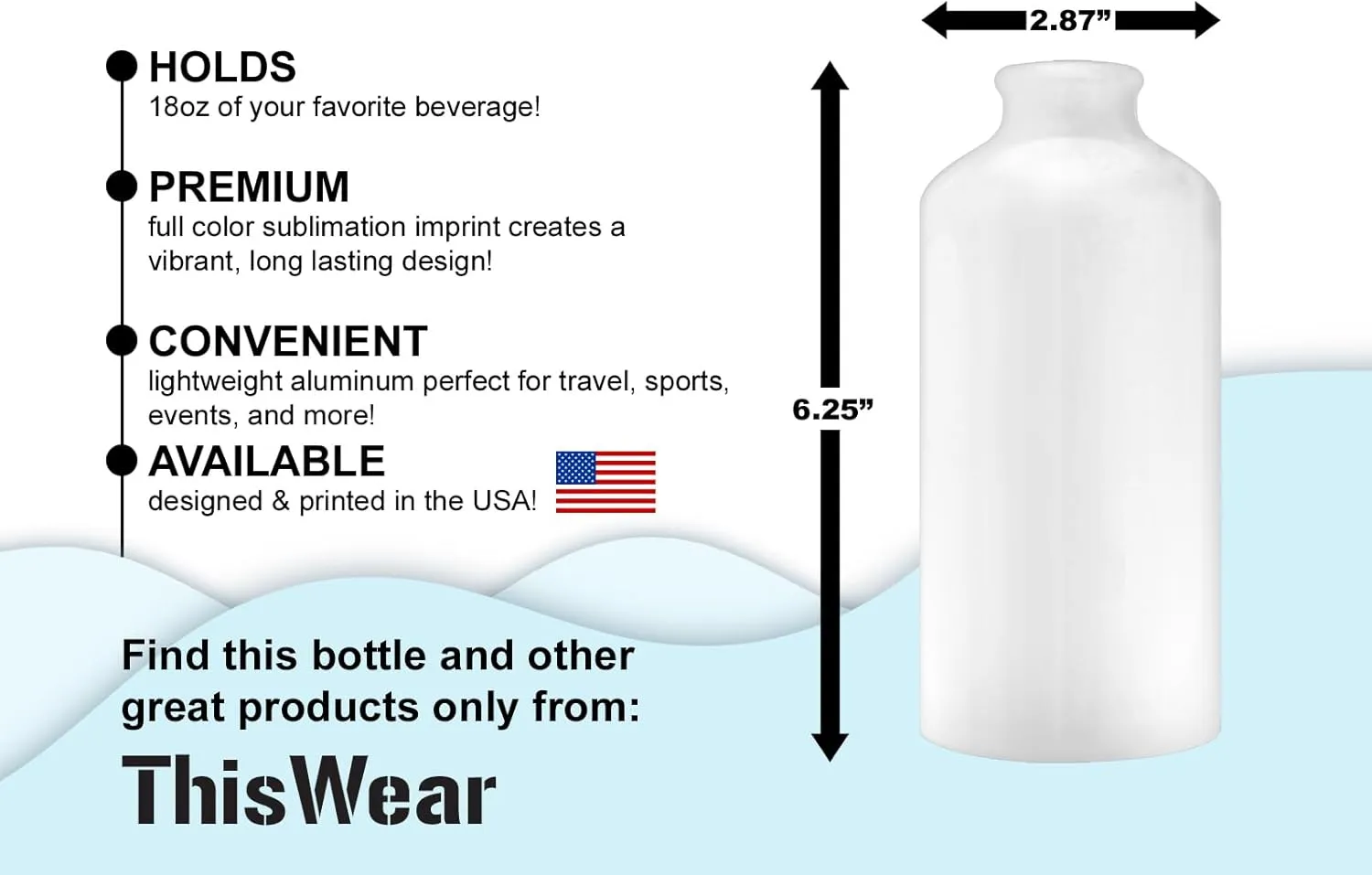 ThisWear 16th Birthday Gifts For Girls Happy 16th Birthday Legend 18oz Aluminum Water Bottle with Carabiner Clip & Sport Top