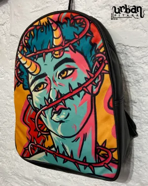 Thorns D Faux Leather Backpack