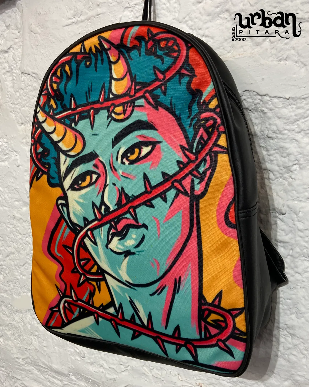 Thorns D Faux Leather Backpack