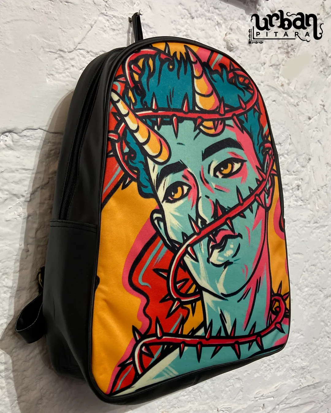 Thorns D Faux Leather Backpack