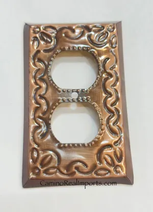 Tin Switch Duplex Outlet Plate Covers Copper
