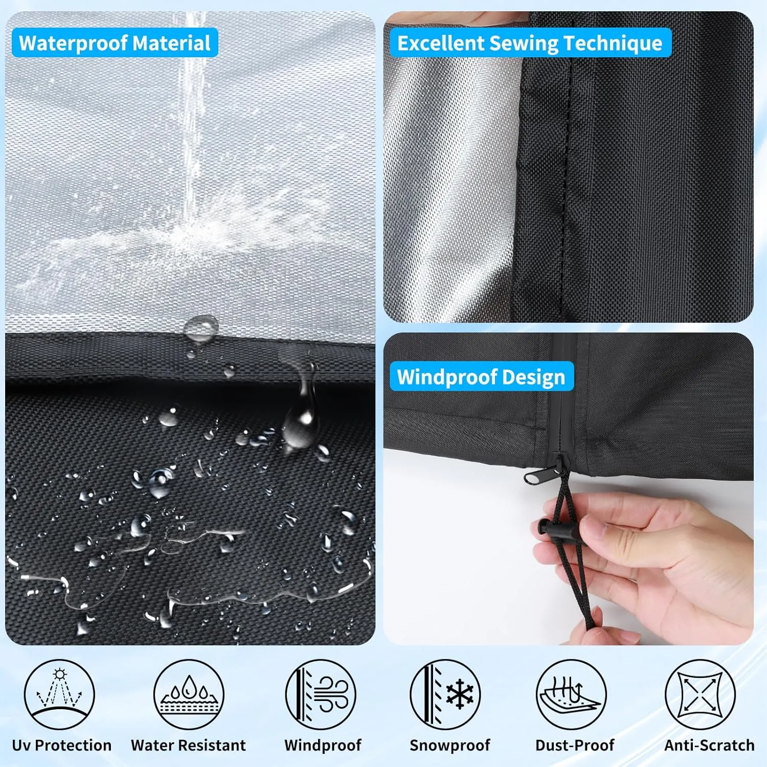 Tire Cover for Storage, Dual-Sided Use, 420D Waterproof Tire Storage Bag with 4 Felt Pads, Waterproof Zipper, Reflective Handles, UV Protection, Dirt-Resistant for Indoor & Outdoor Use –M