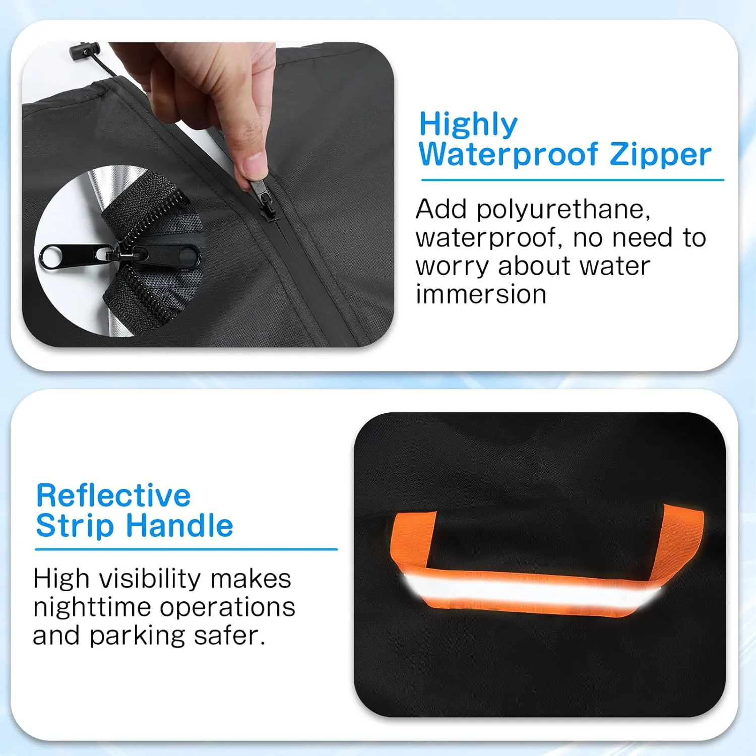 Tire Cover for Storage, Dual-Sided Use, 420D Waterproof Tire Storage Bag with 4 Felt Pads, Waterproof Zipper, Reflective Handles, UV Protection, Dirt-Resistant for Indoor & Outdoor Use –M
