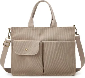 Tote Bag for Women Corduroy Shoulder Bag Handbag Casual Tote Purse Corduroy Large Capacity Hobo Bag Crossbody Bag Handbag