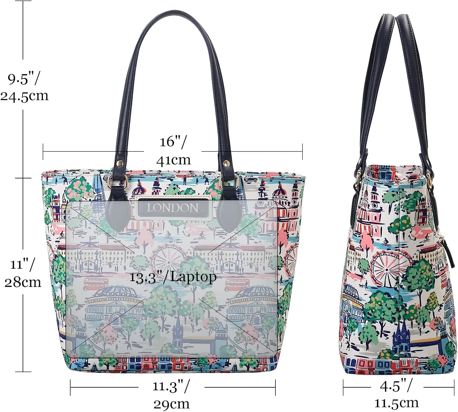 Tote bags for women, tote purse, nylon tote bag, with zipper and pockets, waterproof, lightweight