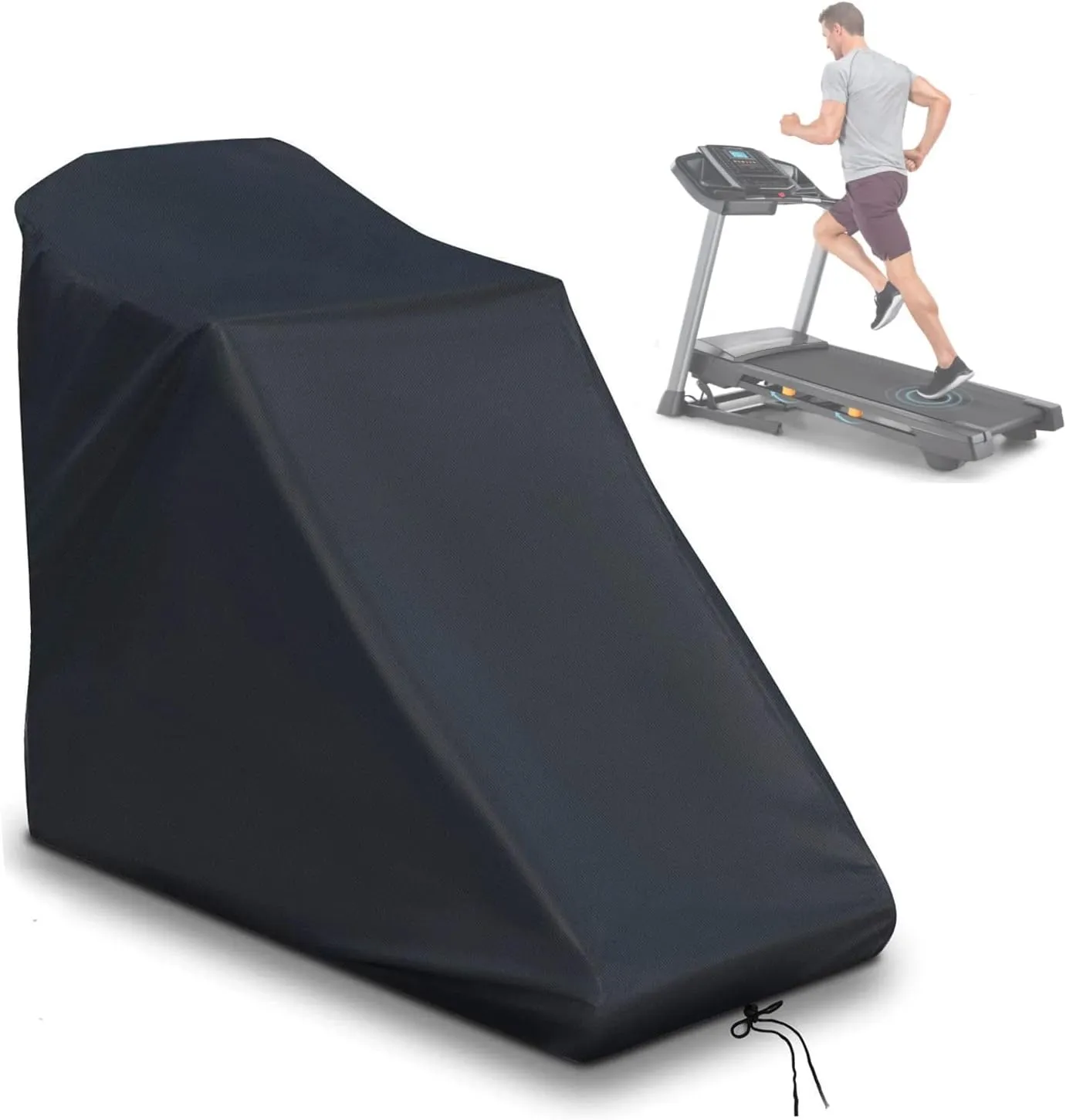 Treadmill Cover Waterproof Outdoor, Dust-Proof Running Machine Protective Cover for Home Fitness Equipment Treadmill Indoor & Outdoor (Black,78 x 37 x 59 inch)