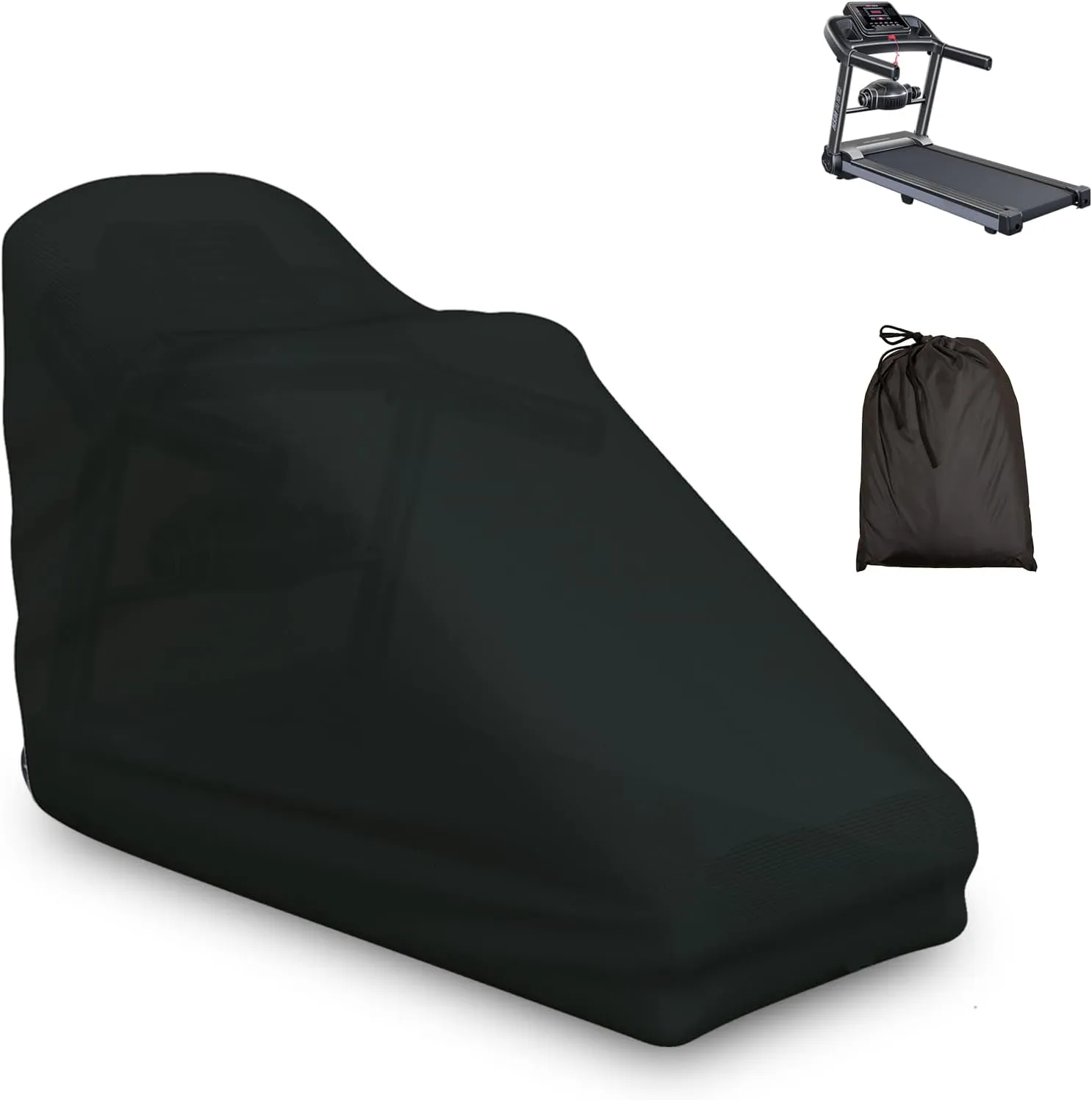 Treadmill Cover Waterproof Outdoor,46X38X66In,Gym Exercise Fitness Foldable Equipment Home Sunscreen Protective Accessories Storage Multifunctional Covers (Black, 78.7X59X37.4)
