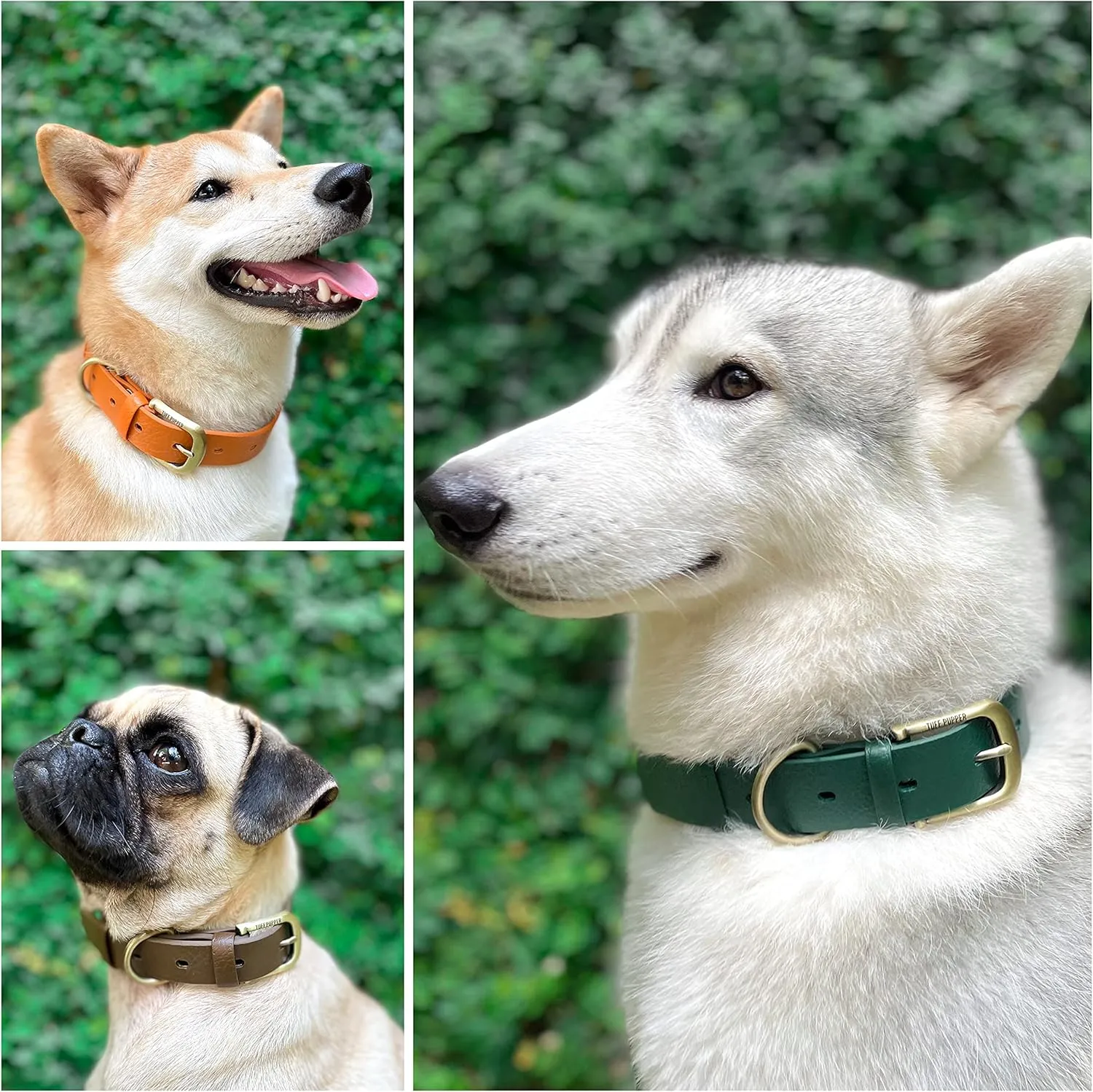 Tuff Pupper Classic Heavy Duty Dog Collar | 10x Stronger Than Leather | 100% Waterproof & Odor Proof Dog Collar | Tough Rust-Proof All Metal Hardware