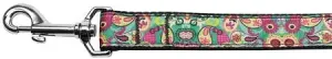Turquoise Paisley Nylon Dog Leash 4 Foot